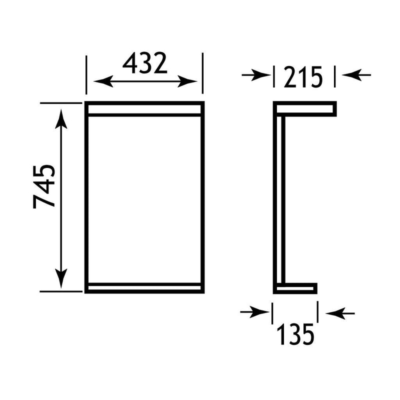 43cm mirror 1 Halogen