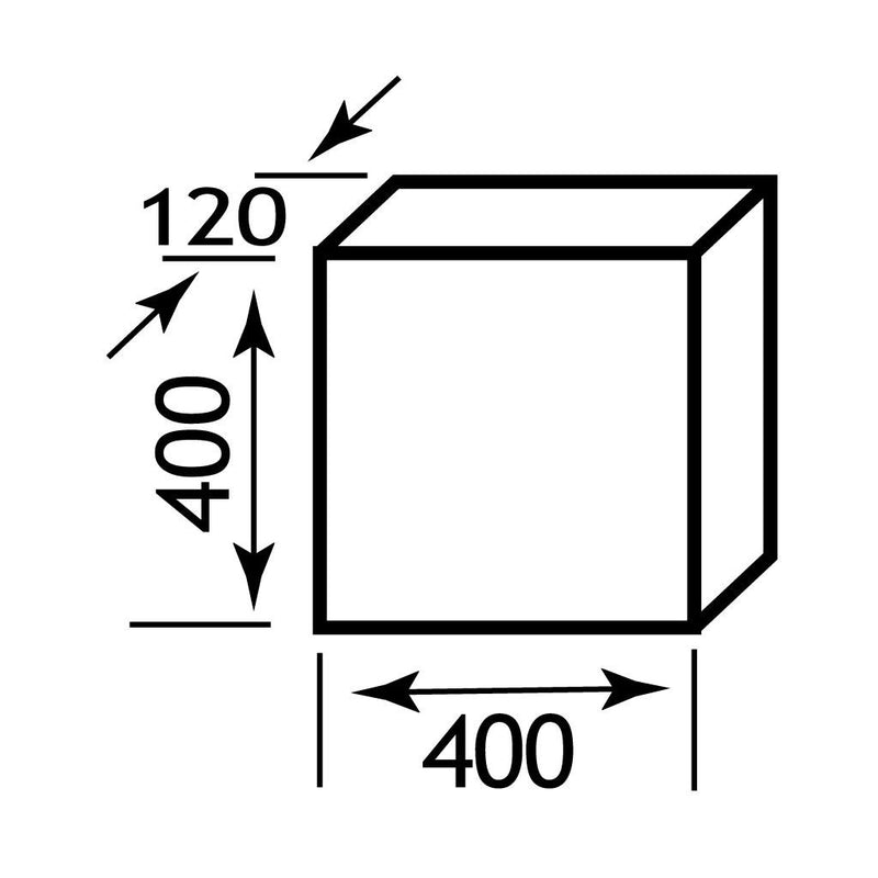 Oslo square 400mm wall cupboard