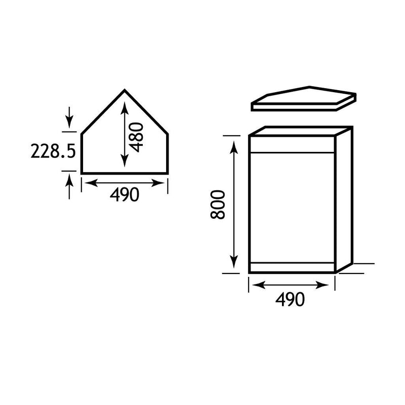 Oslo corner unit lid