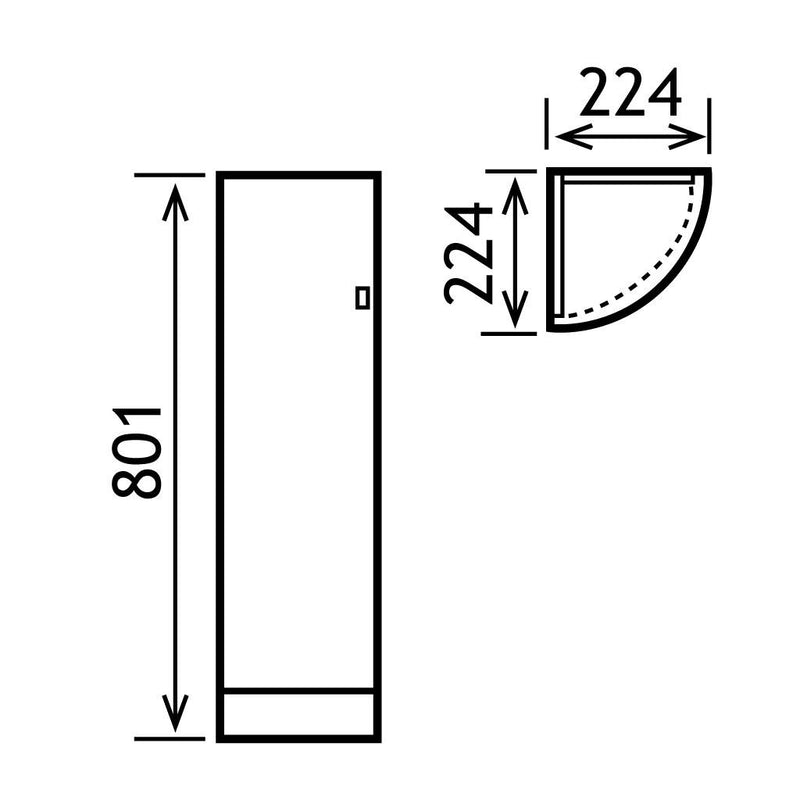 Oslo curved end unit RH