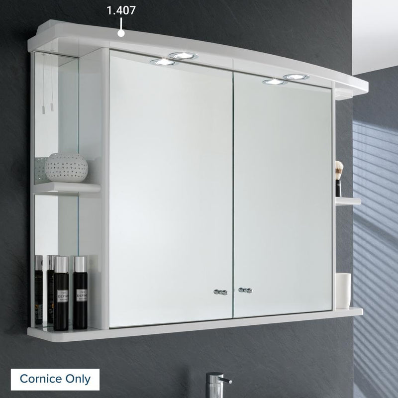 100cm light cabinet cornice, 2 spots