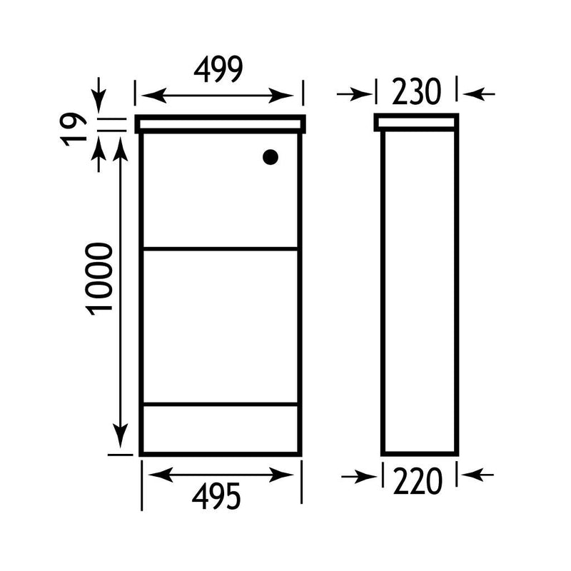 Oslo tall cistern unit top