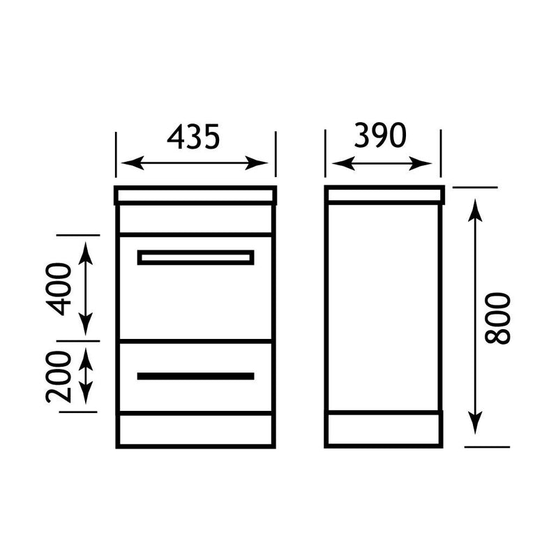 Oslo 44 unit with internal drawer