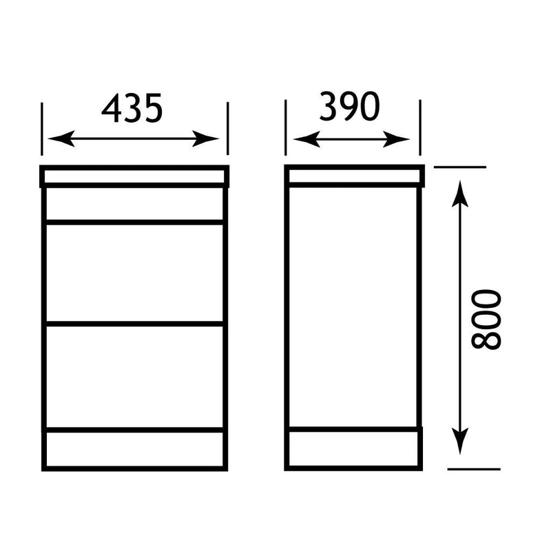 Oslo 44 push drawer unit