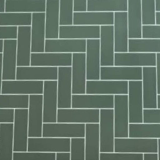 Satin Green Herringbone Vertical Cutline