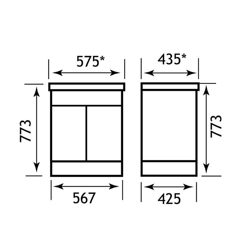 New classic 600 vanity unit