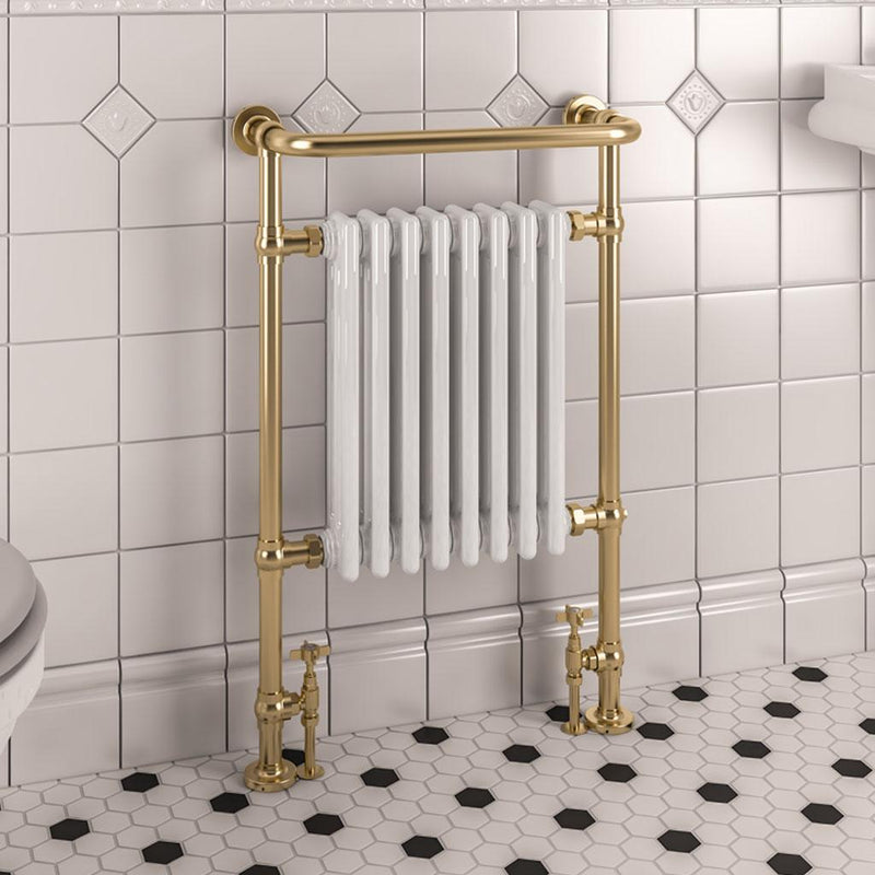 Brushed Brass/Gloss White