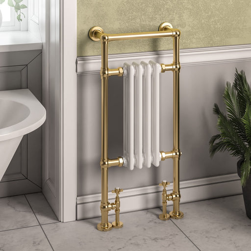 Brushed Brass/Gloss White