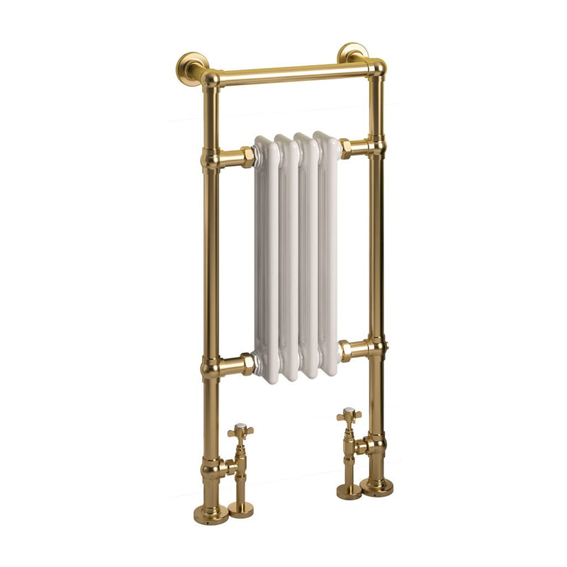 Brushed Brass/Gloss White