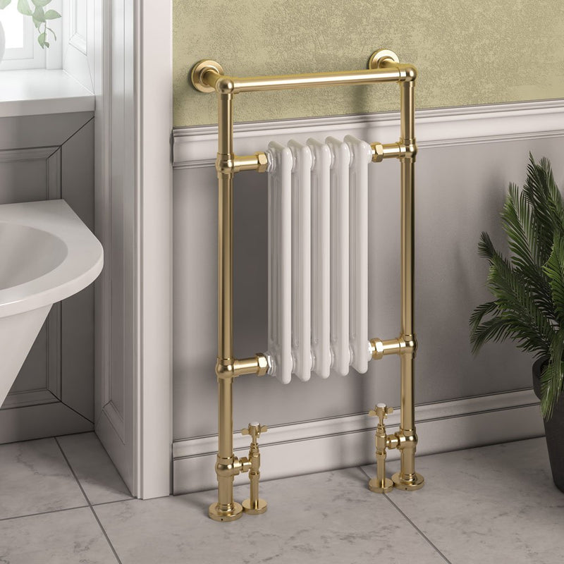Brushed Brass/Gloss White