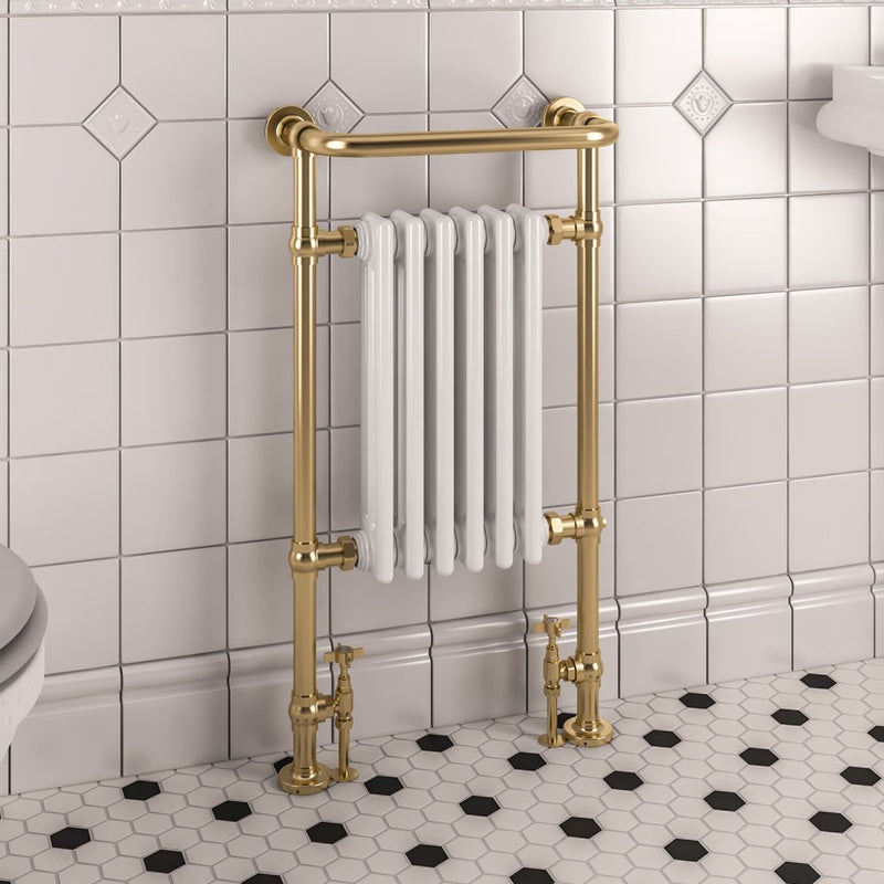 Brushed Brass/Gloss White