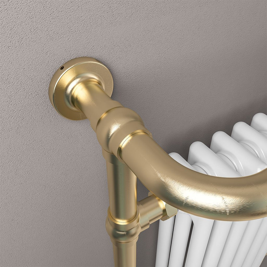 Brushed Brass/Gloss White