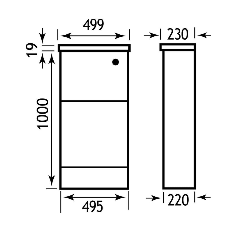 Oslo tall cistern unit top